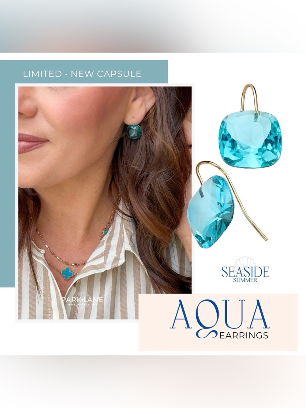 Park Lane seaside Summer Aqua Earrings